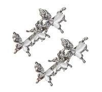 1 paio di eleganti fermagli per capelli a forma di farfalla con pietra a forma di occhio di gatto, con design traforato, per donne e adolescenti, uso quotidiano