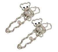 1 paio di eleganti fermagli per capelli a forma di farfalla con pietra occhio di gatto liquida, design scavato, per donne e adolescenti, uso quotidiano