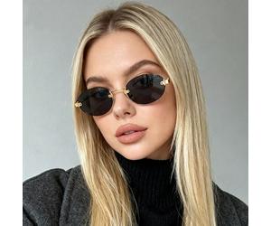1 Paio di eleganti occhiali da donna di alta gamma dalla forma ovale alla moda, occhiali retrò multifunzionali, adatti per la primavera e l'autunno, applicabili a varie occasioni, occhiali da donna al