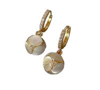 1 paio di eleganti orecchini pendenti in pietra di luna artificiale, ideali da indossare tutti i giorni, per feste niversarie, belli e professionali