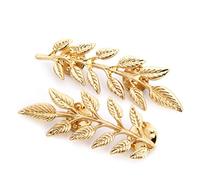 1 paio di eleganti spille a forma di foglia di grano per camicia, maglione, spilla elegante colore pin professione laurea party gemelli