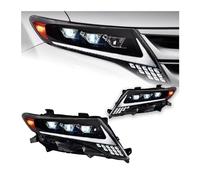 1 Paio di fari Anteriori per Auto Adatti ai fari Harrier Venza 2009-2013,Gruppo Ottico Anteriore a LED,Lente del proiettore DRL