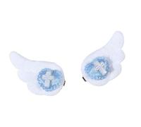 1 paio di fermagli per capelli alla moda decorati con angelo e amore, ideali come regalo a forma di cuore