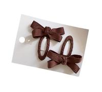 1 paio di fermagli per capelli alla moda per bambini, a forma di foglia, serie di colori con fiocco, forcine per capelli dolci per capelli puntelli per bambine