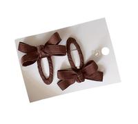 1 paio di fermagli per capelli alla moda per bambini, a forma di foglia, serie di colori con fiocco, forcine per capelli dolci per capelli puntelli per bambine