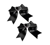 1 paio di fermagli per capelli con fiocco a forma di cuore, per feste di Halloween, per donne e ragazze, per scattare foto, coda di cavallo, frangia