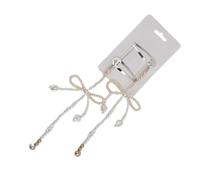 1 paio di fermagli per capelli con fiocco alla moda semplice fiocco forcina in metallo perle fiocco fermagli eleganti accessori per capelli per le donne