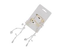 1 paio di fermagli per capelli con fiocco alla moda semplice fiocco forcina in metallo perle fiocco fermagli eleganti accessori per capelli per le donne