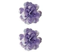 1 paio di fermagli per capelli per bambine, tinta unita, con clip, motivo floreale, accessori per capelli, colore naturale (G, taglia unica)