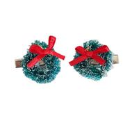 1 paio di fermagli per capelli per ghirlanda di Natale, feste di festa, fiocco, copricapo, festival, clip laterale per riunioni di famiglia, accessori per la testa