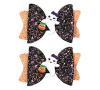 1 paio di fermagli per capelli per Halloween, ragni e zucche, resina, I | Forcina decorativa per capelli da festa, lussuosa clip per capelli per bambini e adulti, fermaglio per capelli delicato
