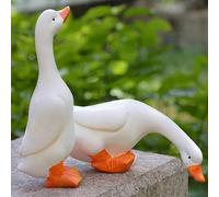 1 paio di figura di anatra realistica per la decorazione del laghetto con acqua