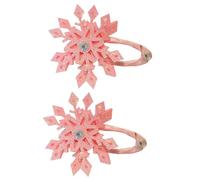 1 paio di fiocchi di neve clip per capelli per festival di Natale laterale clip donne ragazza barrettes festa celebrazioni accessori
