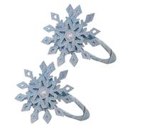 1 paio di fiocchi di neve clip per capelli per festival di Natale laterale clip donne ragazza barrettes festa celebrazioni accessori