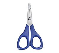 1 paio di forbici da pesca blu per lenza intrecciata, mini taglierina multifunzionale per lenza da pesca, cesoie seghettate per tagliare fili, pizzicare platine, ganci di apertura