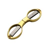 1 paio di forbici pieghevoli portatili in acciaio al carbonio, strumenti da taglio, utensili manuali multifunzionali per cucito (oro)