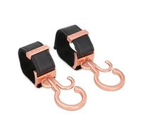 1 paio di ganci per passeggini per bambini, rotanti a 360 gradi, con clip per appendere borse per pannolini, forte portante