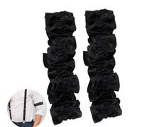 1 Paio di Giarrettiere Nere Anni '20 con Polsino Elastico Antiscivolo per Camicia, Fascia da Braccio e Giarrettiera Ruggente, Accessori Vintage per Uomini e Donne, Ideali per Feste, Costumi.