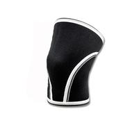 1 paio di ginocchiere ad alte prestazioni per sollevamento pesi e powerlifting, supporto a compressione per squat, design unisex (bianco e nero, L)