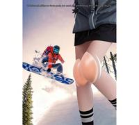 1 Paio di Ginocchiere Adesive in Silicone, Proteggono le Ginocchia da Lesioni, Adatte per Vari Sport all'Aperto, Ideali per lo Sci D,CSilicone