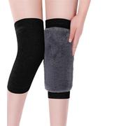 1 paio di ginocchiere calde invernali for donne uomini anziani artrite delle gambe fredde ginocchiera supporto for ginocchio protezione for ginocchio da corsa(Black,XL)