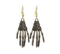 1 Paio di Gioielli di Halloween Regalo Scheletro Mano Ragno ciondola Orecchini Gancio Antico Zampa d'oro Nuovo Rilasciato Durability And Fashion