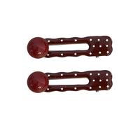 1 paio di graziosi pois a forma di cuore clip per capelli in leghe durabilità forcine per capelli dolci stili forcina per donne e ragazze