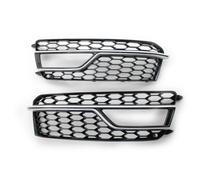 1 paio di griglie di copertura for paraurti anteriore auto a nido d'ape, compatibili con Audi S5 A5 S-Lines paraurti 2013-2016(Chrome Silver)