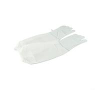 1 paio di guanti anti-api in pelle di pecora a rete lunga ventilati gialli bianchi traspiranti per apicoltura protezione per custodi avanzati (bianco XL)