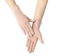 1 paio di guanti da equitazione in cotone con touch screen, cinque dita, protezione solare estiva, esterno in tinta unita, donna Per i Viaggi, il Golf e la Corsa(Nude)