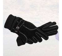 1 paio di guanti in cuoio invernale addensano guanti a prova a prova fredda per