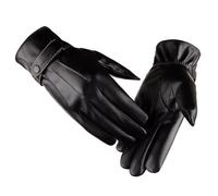 1 paio di guanti invernali caldi da uomo touch screen texting pelle outdoor