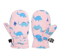 1 Paio di guanti invernali da esterno per bambini, con motivo a dinosauro, di colore solido e imbottiti per il calore 2-4 anni,4-8 anni,6-24 mesistampa dappertuttoAcrilica
