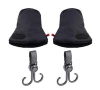 1 Paio Di Guanti Per Passeggino E 2 Ganci Per Passeggino, Guanti Invernali Caldi, Guanti Impermeabili, Accessori Per Passeggino