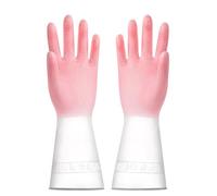 1 paio di guanti riutilizzabili per la casa, guanti di gomma per lavare i piatti, pulizia della cucina, lavoro, pittura, giardinaggio, cura degli animali domestici (rosa, L)