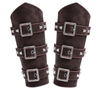1 Paio di Guardie da Polso in Pelle Pu, Accessori per Il Gioco di Ruolo, Accessori per Abbigliamento retrò, Accessori per Abbigliamento per Le Prestazioni da Palcoscenico.
