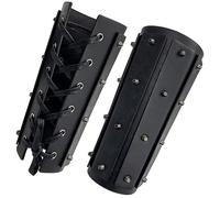 1 paio di guardie medievali del braccio, guanto vichingo in finta pelle, bracciali del cavaliere d'epoca, armatura rinascimentale, Protezioni per il braccio in pelle LARP