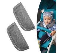 1 paio di imbottiture per tracolla grigie, imbottiture per cintura di sicurezza per auto, imbottiture per cinghia per seggiolino auto per bambini, cinghie per passeggino
