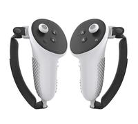 1 paio di impugnature antiscivolo in silicone per controller Meta Quest 3 VR (bianco)