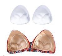 1 paio di inserti per reggiseno a triangolo in silicone, inserti in gel per bikini, push-up, per reggiseno bikini