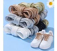 1 Paio di Lacci Colorati Riflettenti Metallici da 4MM, Lacci Lucidi Adatti per Scarpe Sportive, Scarpe Casual, Scarpe di Tela, ecc. A,B,C,D,EColore unicoPoliestere