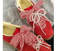 1 Paio di Lacci Ondulati a Quadri, Adatti per Scarpe Sportive/da Corsa, Decorazione per Borse, Accessori per Capelli Plaid rosa,plaid rosso,plaid neroPoliestere