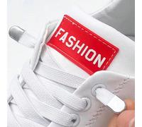 1 Paio Di Lacci Per Scarpe Senza Lacci, Accessori In Poliestere Bianco Unisex Per Sneaker, Scarpe Casual, Scarpe Bianche, Scarpe Da Basket, Scarpe Da Ginnastica Tagli UnicaColore unicoPoliestere