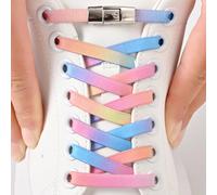 1 paio di lacci per scarpe senza stringhe, elastici, con fibbia, in colori solidi e multicolore alla moda, adatti per scarpi sportivi, scarpe sportive e casual, scarpe bianche, scarpe da basket Tagli 