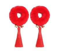 1 paio di legami per capelli regali piuttosto adorabili cinesi per bambini di Capodanno legami per capelli anello rotondo