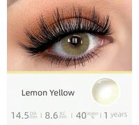 1 paio di lenti a contatto colorate con colori naturali e brillanti, diametro 14.5 mm lenti cosmetiche monouso di un anno, lenti a contatto Idrogel