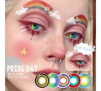 1 Paio Di Lenti A Contatto Colorate Per Cosplay, Prodotti Per Il Giorno Del Pride, Love & Peace, Orgoglio Rainbow, Lenti A Contatto Colorate Per Un Anno, Bellezza Degli Occhi Per Cosplay LGBT, Trucco