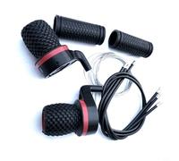 1 paio di leve del cambio per bicicletta, 21 marce, MTB, leva del deragliatore MTB, set di leve per deragliatore in gomma ABS, colore nero, impugnatura ergonomica per mountain bike, bici da corsa con
