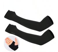 1 Paio di manicotti per dita estivi e protettivi contro i raggi UV ad alto potere elastico, freschi e adatti per utilizzo all'aperto, equitazione e guida della motocicletta. Realizzati in seta di ghia