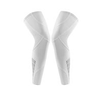 1 paio di manicotti sportivi for le gambe, manicotto a compressione completa for uomini e donne, ginocchio lungo con strisce in silicone antiscivolo Per Polpaccio, Gambaletti Compressione(White,L)